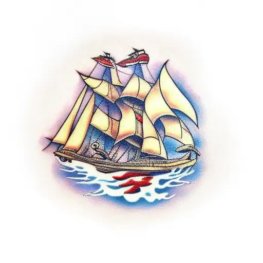 burn The ships tattoo design idea