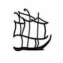 ships burning tattoo design idea