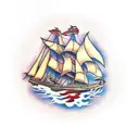 burn The ships tattoo design idea