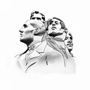 Mount Rushmore containing lebron James, Michael Jordan, Kobe Bryant, and Kevin Durant  tattoo design idea