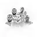 Mount Rushmore containing lebron James, Michael Jordan, Kobe Bryant, and Kevin Durant  tattoo design idea