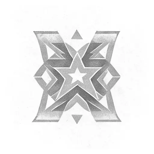 three stars in a horizontal line  tattoo design idea