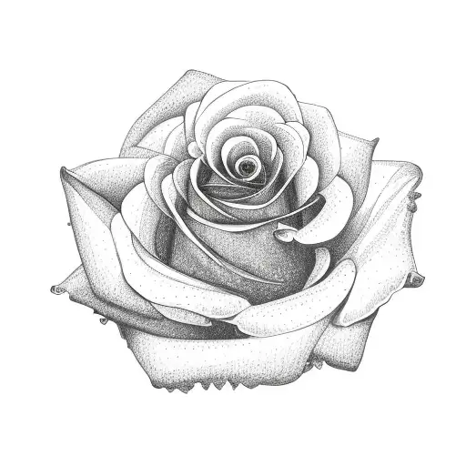 long boquet design with 3 flowers: a rose, lily, and chrysanthemum. 4x9 inches tattoo design idea