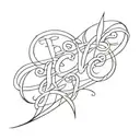 fuck love chase money  tattoo design idea