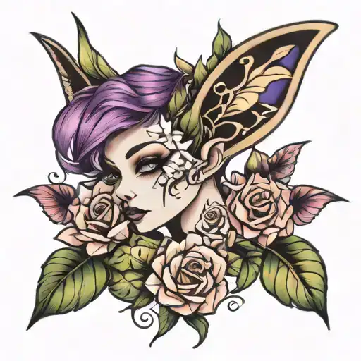 pixie bisexual tattoo design idea