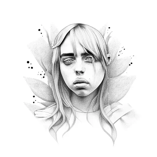 billie eilish  tattoo design idea