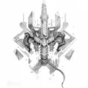 trade and scorpio tattoo design idea