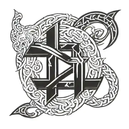 Bindrune for Strength, protection and self improvement tattoo design idea