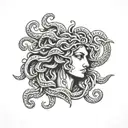 medusa greek mythology tattoo design idea