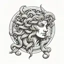 medusa greek mythology tattoo design idea