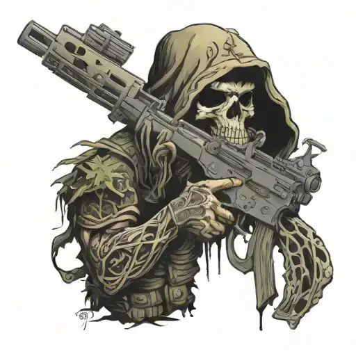 vietnam reaper m-16 tattoo design idea