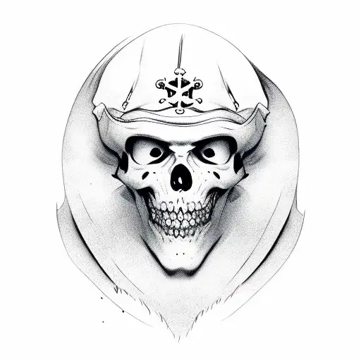 pirate face  tattoo design idea