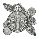 Saint Benedict Darkness Medal tattoo design idea