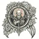 Saint Benedict Darkness Medal tattoo design idea