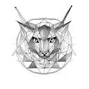 Centaur cat tattoo design idea