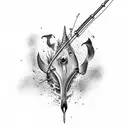 spearfishing tattoo design idea