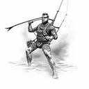 spearfishing tattoo design idea