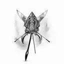 spearfishing tattoo design idea