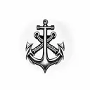 strength anchor female  tattoo design idea
