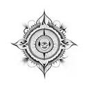 wave sun peace tattoo design idea