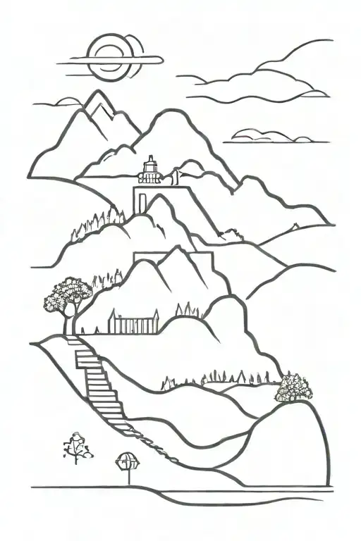 A slope leading upto my MBA classes  tattoo design idea
