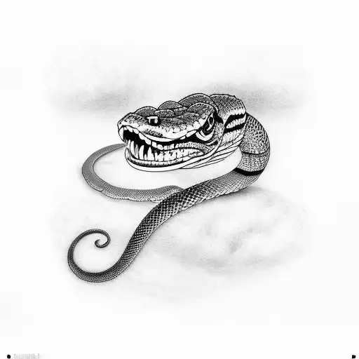 rattlesnake tattoo design idea