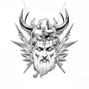 zeus Poseidon hades tattoo design idea