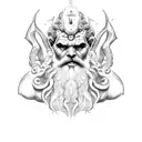 zeus Poseidon hades tattoo design idea