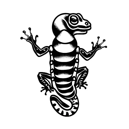 death gecko tattoo design idea