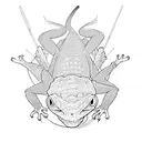 death gecko tattoo design idea