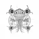 death gecko tattoo design idea