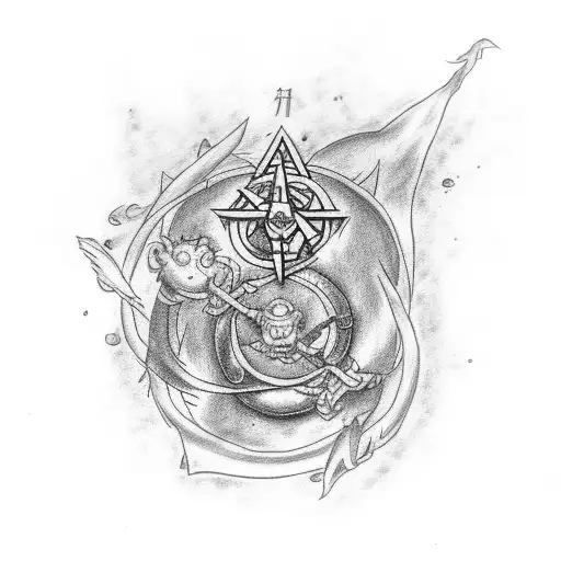 Full metal Alchemist Alchemy symbols seven deadly sins left arm sleeve tattoo design idea