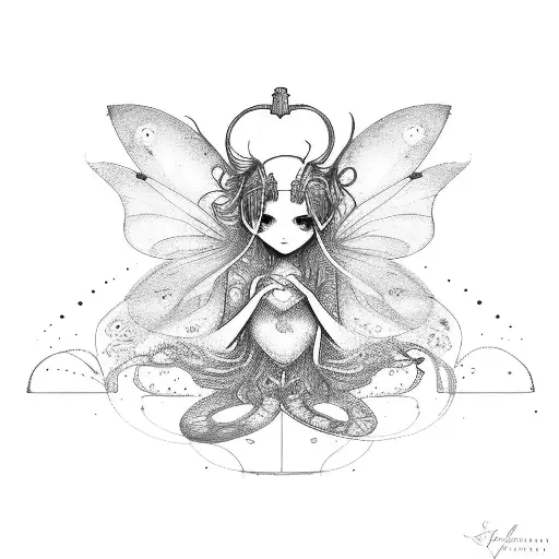 past present and future, development, loneliness, fairies tattoo design idea
