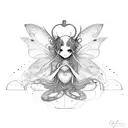 past present and future, development, loneliness, fairies tattoo design idea