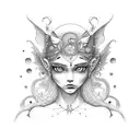 past present and future, development, loneliness, fairies tattoo design idea