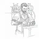 Bartender like spaider tattoo design idea