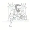Bartender like spaider tattoo design idea