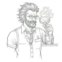 Bartender like spaider tattoo design idea