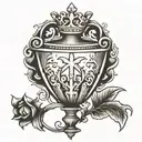 Holy Grail tattoo design idea