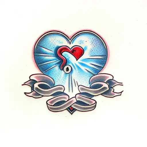 Crying Heart tattoo design idea