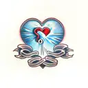 Crying Heart tattoo design idea