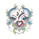 Crying Heart tattoo design idea
