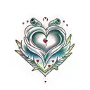 Crying Heart tattoo design idea