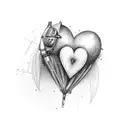 Crying Heart tattoo design idea