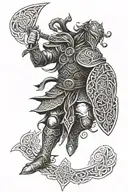 Warrior celtic  tattoo design idea