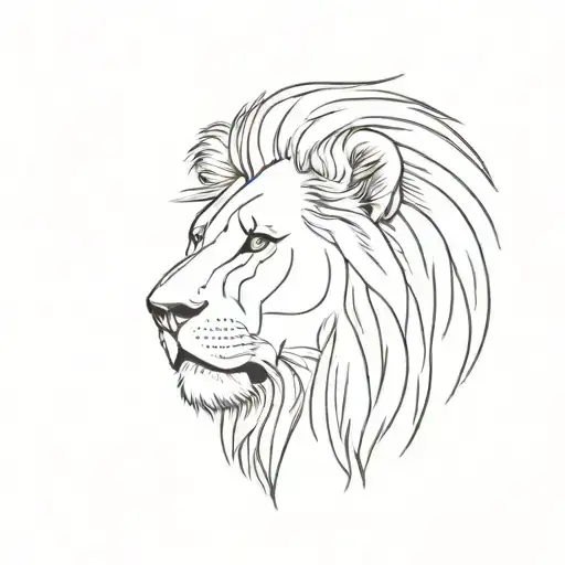 lion date of birth and name tattoo design idea
