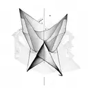 paper plane with plane's shadow tattoo design idea