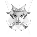 paper plane with plane's shadow tattoo design idea