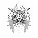 Caveira, Henna tattoo design idea