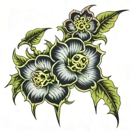 toxic flawer  tattoo design idea